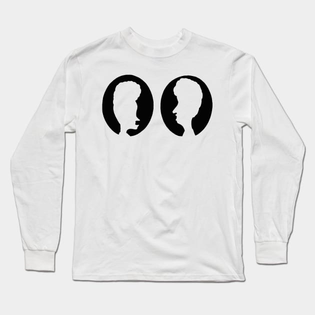 Beavis and Butthead Black Silhouette Long Sleeve T-Shirt by Xanderlee7
